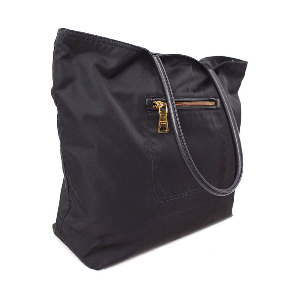 Prada Tessuto Bag Vela Tote Shoulder Black